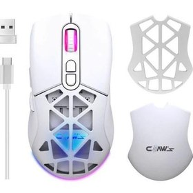 Resim Claws Nexus Air V1 Beyaz RGB Optik Kablolu/Kablosuz Oyuncu Mouse 