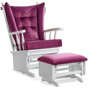 Resim Meltem Kids Sallanır Emzirme Dinlenme Koltuğu Sallanan Sandalye Sallanan Koltuk + Markiz (Beyaz-Mor 2002) Mor 