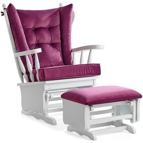 Resim Meltem Kids Sallanır Emzirme Dinlenme Koltuğu Sallanan Sandalye Sallanan Koltuk + Markiz (Beyaz-Mor 2002) Mor 