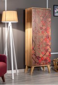 Resim SANDALİE Bingo Red / 8 Raflı Çok Amaçlı Mutfak Dolabı Banyo Dolabı Çok Amaçlı Dolap 