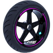 Resim Gül Pembesi 4 Parçalı Keskin Jant Şeridi Sticker Çınar Extreme 