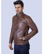 Resim Spor Erkek Deri Mont - Camel 