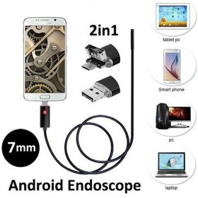 Resim 5 Metre 2In1 Micro Usb Yılan Endoskop Kamera Sert Kablo Su Geçirm (397247959) 