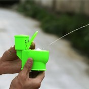 Resim Tuvalet Şeklinde Su Püskürtme Tabancası Oyuncak - Basın Butona Tıklayın ve Suya Bulaşın, Dayanıklı Plastik, 5 Renk (Yeşil/Beyaz/Pembe/Sarı/Karışık) Dış Mekan Yaz Eğlencesi & Şakalar İçin, Su Oyuncağı 