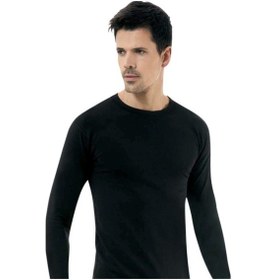 Resim Kota Erkek Siyah Uzun Kol Sıfır Yaka Termal Body 2006 Siyah 