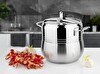 Resim Yonca Lines Silver Kordonlu 12 L Düdüklü Tencere Metal Kulp 