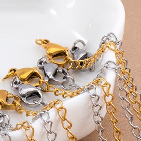 Resim 5 Paket Paslanmaz Çelik Kuyruk Zinciri Uzatmaları, 7.5cm, Yengeç Tokası, Kolye Bağlantısı, Temel Stil, Güç Gerektirmez 