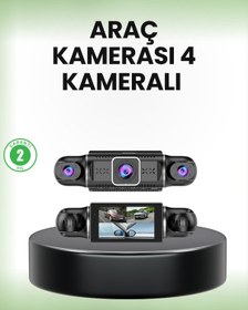 Resim Gps Li 4 Kameralı Araç İç Dış Kayıt Sistemi 1080p Wifi Destekli 