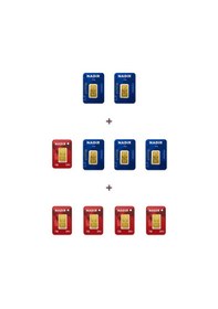 Resim Nadir Gold 24 Ayar 17,5 Gram Külçe Altın 5 Adet 2,5 Gram Külçe Altın + 5 Adet 1 Gram Külçe Altın 