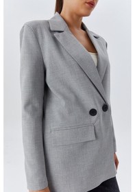 Resim Mixray 4516 Kadın Bezayağı Blazer Ceket Gri 