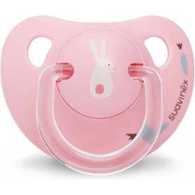 Resim Suavinex Ortodontik Silikon Emzik 0-6Ay - Bunny - Pembe 