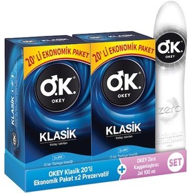 Resim Okey Klasik 40'lı Prezervatif&Okey Zero Kayganlaştırıcı Jel 100ml 