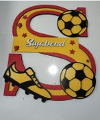 Resim Bebek-çoçuk Odası Kapı & Duvar Süsü S Harfi Kişiye Özel İsim Çok Renkli 