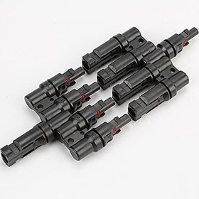 Resim BAYM M C 4 Güneş Paneli T Dalı 4 ila 1 4 M/F + 4F/M Kablo Konektörü Güneş Kablo Konektörü T Tipi T4 Bağlayıcı Birleştirici (1 Çift) 