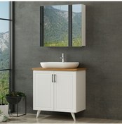 Resim Minar Sanya Banyo Dolabı 100cm Ay2k+2k2a+tzg Beyaz 