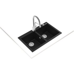 Resim Teka Forsquare 790 Tezgah Üstü Siyah Granit Eviye 