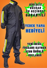 Resim BY SCK Motosiklet Yağmurluğu-Reflektörlü-Esnek Rahat Kesim-Kalın-Su Geçirmez 