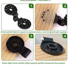 Resim Sivor 50 Adet File Branda Karavan Çadırı Muşamba Klipsi 