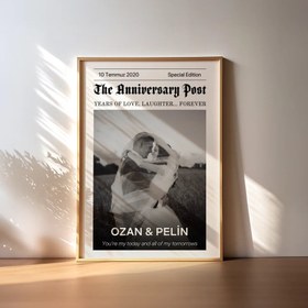 Resim Anılarınızın Manşeti: Kişiye Özel Gazete Portresi - Kişiye Özel Gazete Posteri - Anılarınızın Manşeti / Çerçevesiz Al / Çerçevesiz 