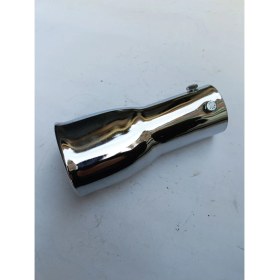 Resim Egzozcum 51 Mm. Antipas Iç Kaplamalı Oval Islık Sesli Sök/tak Vidalı Nikelaj Egzoz Eksoz Ucu 