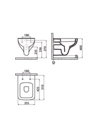 Resim Creavit Bene Asma Klozet Bn320.00 + Bene Yavaş Kapanan Kapak 2'li Set Beyaz 
