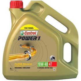 Resim Castrol Power 1 4T 10W-40 4 L 4 Zamanlı Motosiklet Motor Yağı 