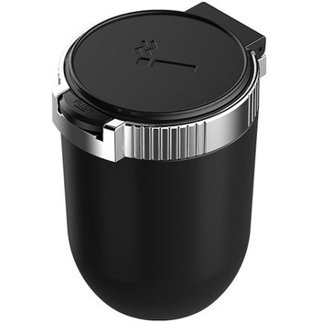 Mufunye Gece Görünürlüklü Mavi Led Işıklı Taşınabilir Kül Tablası, Abs Ve Paslanmaz Çelik Malzeme İle Dayanıklı Ve Pratik.