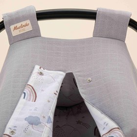 Resim Puset Seti - Çift Taraflı - Gri Muslin - Pastel Gökkuşağı 
