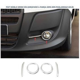 Resim Ebal Otomotiv Fiat Doblo Krom Sis Çerçevesi+Sis Far Kaşı 4 parça 2010-2015 