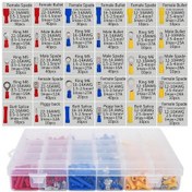 Resim Yunboo 720 Adet T2 Bakır Soğuk Pres Bağlantı Terminali Seti - Sarı, Kırmızı, Mavi İzole Kapaklı, Tel Bağlantı Alanını Artırır 