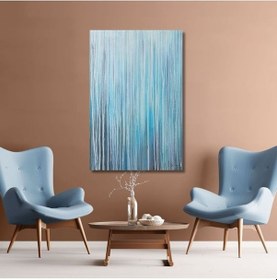 Resim Soyut Büyük Boy El Yapımı Yağlı Boya Tablo 76x105cm 