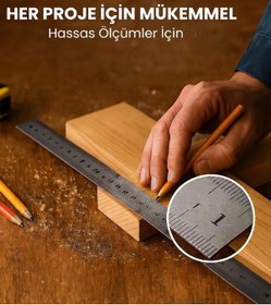 Resim Çelik Cetvel 100cm Gri 