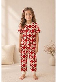 Resim Beniizle Kız Çocuk Pijama Takımı Kırmızı 