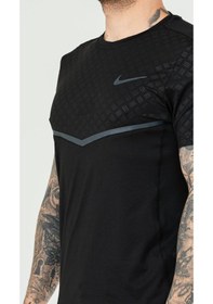 Resim Nike Ef-4571 Erkek Polyester Mesh T-shirt Siyah 