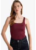 Resim Defacto Kare Yaka Askılı Çıtçıtlı Body F8245ax25aubr115 Bordo-br115 