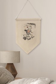 Resim Ofis Duvar Dekoru, Pinterest Oda Dekoru, Sanat Serisi, Kanvas Flama Askılı Duvar Örtüsü NO:440 - Renkli - 8 / 30 x 40 