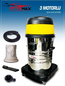 Resim Genel Markalar Premium 4200 Watt 3 Motorlu Islak Kuru Sanayi Tipi Oto Süpürgesi Endüstriyel Süpürge 