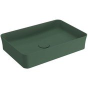 Resim Bocchi Slim Line Dikdörtgen Lavabo 55x38 Cm Mat Yeşil 