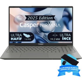 Resim CASPER Nirvana X600.7430-BU00R-G-F-D200 7430U 16GBRAM 250GBNVME Windows11Pro+KablosuzKlavyeMouse 