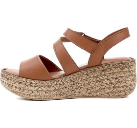 Resim Gönderi R Kadın Taba Antik Cırt Bantlı Dolgu Topuk Hakiki Deri Sandalet Dyza70945307 Taba 