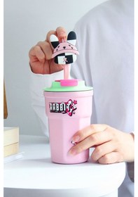 Resim Çelik Siyah 400 Ml Soğuk Su Termosu Matara Cin484pm 