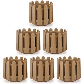 Resim Omnipazar So-is02 İstanbul Dekoratif Yuvarlak Saksı 2,6 Lt Mocha 6 Adet 6 Adet 