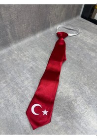 Resim Herşey Nota Türk Bayraklı Kravat Açık Gri 