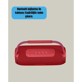 Resim Ipx6 Su Geçirmez Rgb LED Işıklı Taşınabilir Bluetooth Hoparlör 2400 Mah 