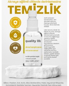 Resim Quality Life Akne Serumu Sivilce Siyah Nokta Leke Akne Karşıtı Cilt Serumu 30 ML 