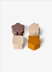 Resim Citron 4'lü Silikon Beslenme Kutusu Düzenleyicileri - Beige/Plum/Caramel 1060995 