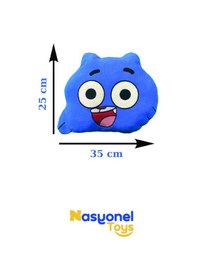 Resim Gumball Peluş Oyuncak 35 Cm Yumuşak Boncuk Elyaf Dolu Uyku Arkadaşı Lacivert 