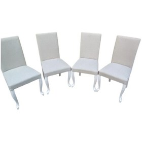 Resim Bengimobilya Sandalye Giydirme Terletmez Keten Kumaş Kayın Torna Aslan Ayak P 