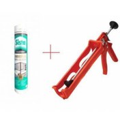 Resim Sista Beyaz Silikon Ve Silikon Tabancası 