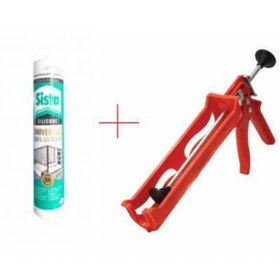 Resim Sista Beyaz Silikon Ve Silikon Tabancası 